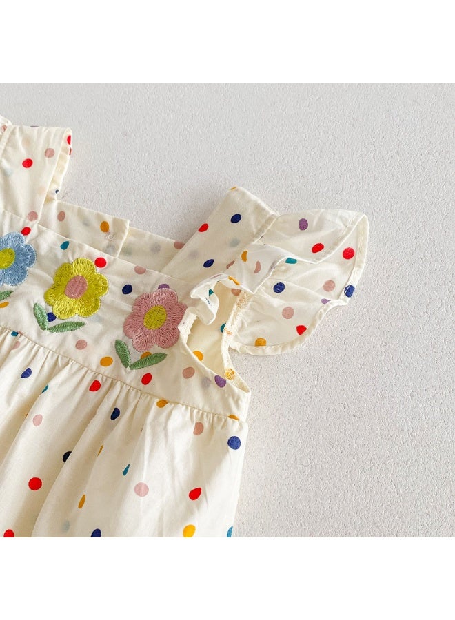 MIXDE Baby summer clothes, female baby bag fart clothes, summer thin princess flower jumpsuit, newborn clothes made of pure cotton - Image 5